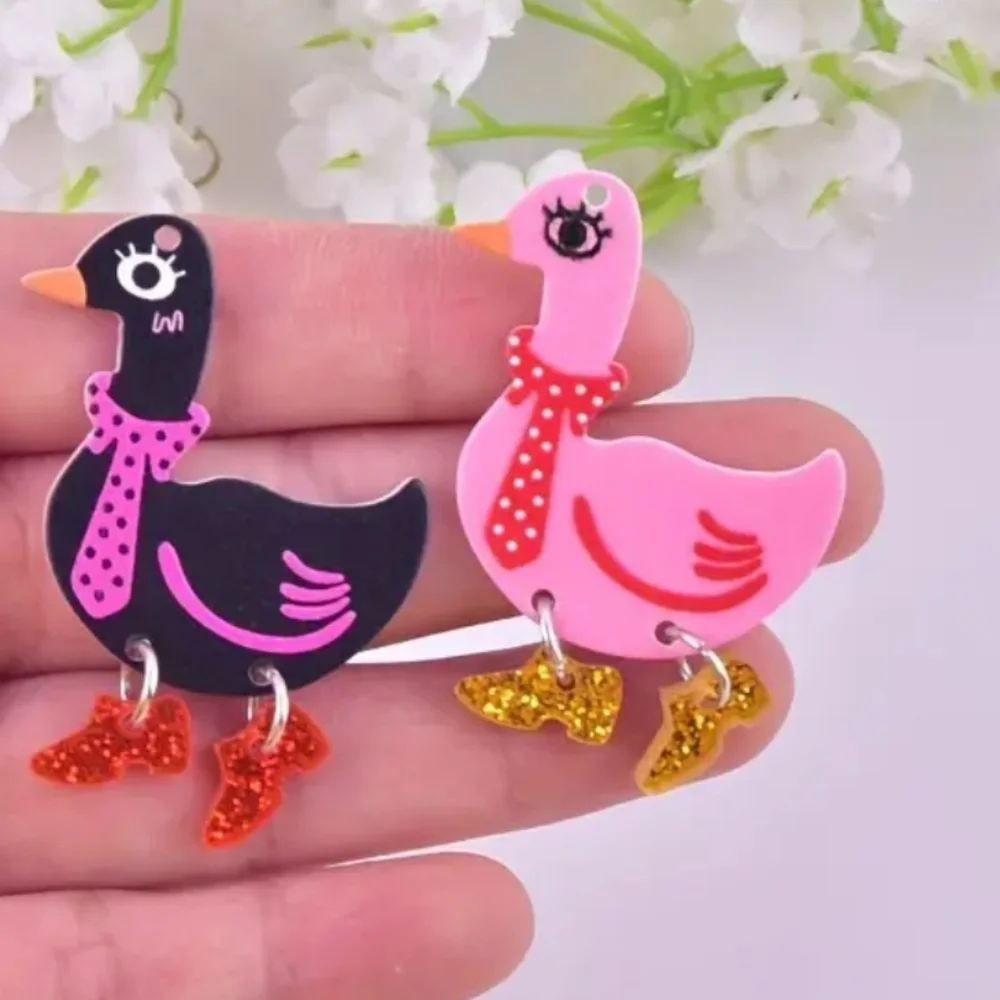 2/30$ Or 3/$35 Colorful Duck Earrings‎ Set for Kids (#0279)